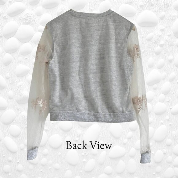 Stunning Metallic Mesh Top – H&M Size S Like New - Picture 2 of 8